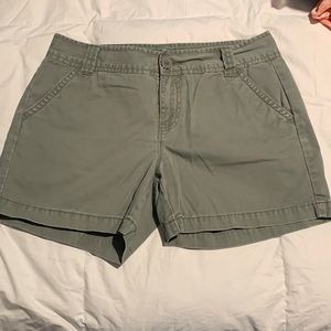 Short green grey Calvin Klein size 12 four pocket s super strong gently used